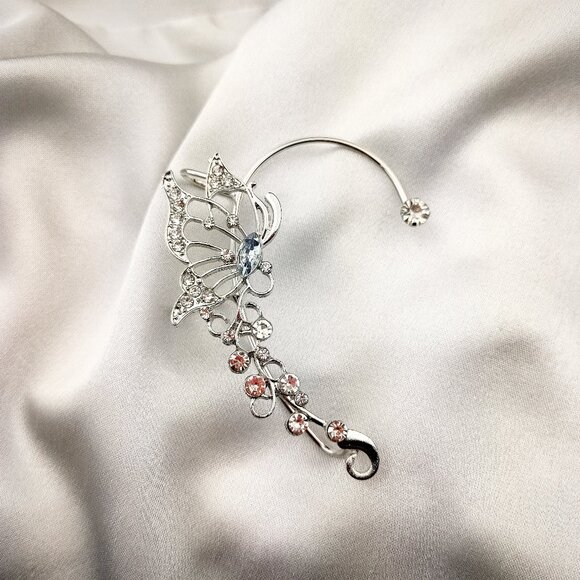 Butterfly Cuff Clip Earrings 3 - Picture 3 of 3